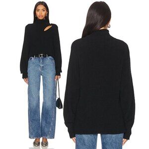 NEW A.L.C. Jensen Long Sleeves Mockneck Sweater Women's Black Size: Medium